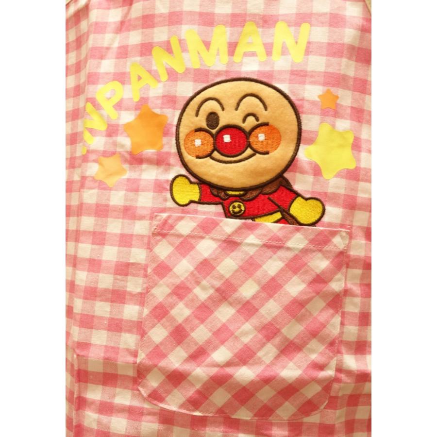 アンパンマン キャラクターエプロン 保育士エプロン 左サイドボタン