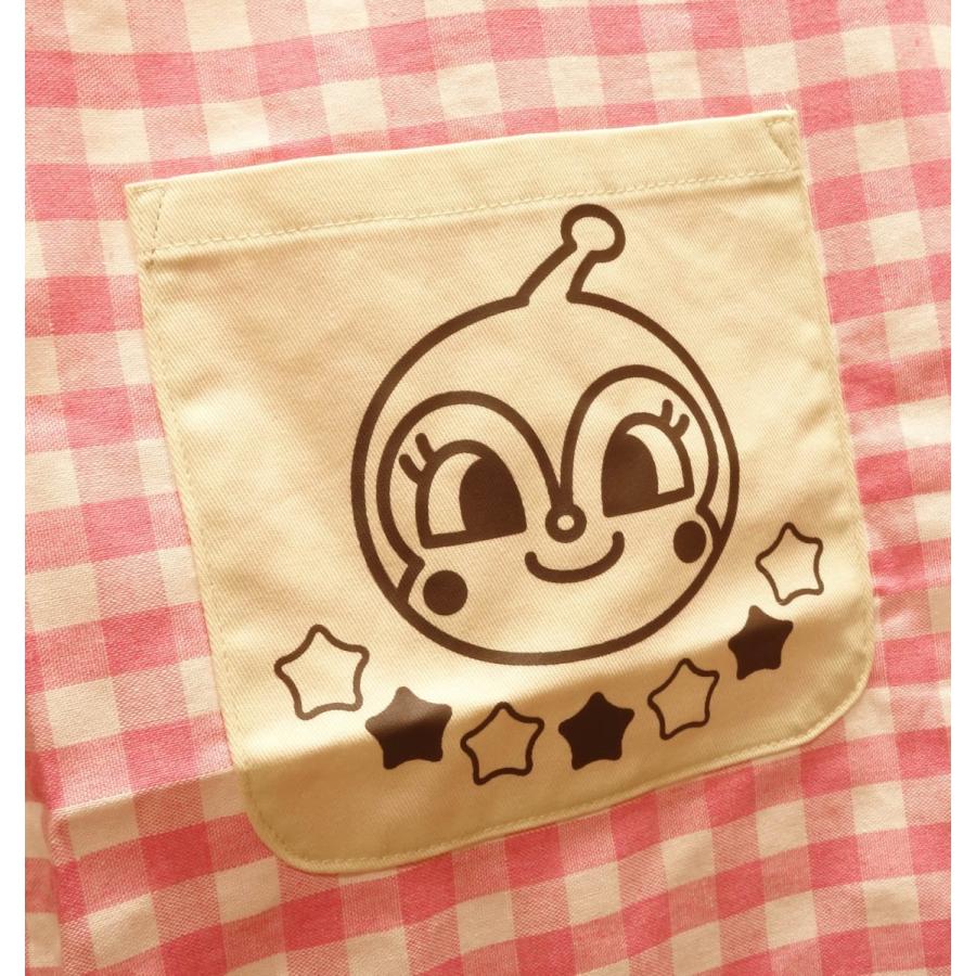 アンパンマン キャラクターエプロン 保育士エプロン 左サイドボタン