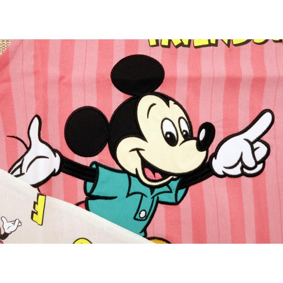 ミッキーフレンズ サイドボタン アップリケ エプロン 保育士 ミッキーフレンズ サイドボタン アップリケ エプロン 保育士