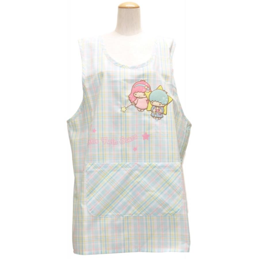 リトルツインスターズ 大きいサイズ 3L-4L キャラクターエプロン 保育