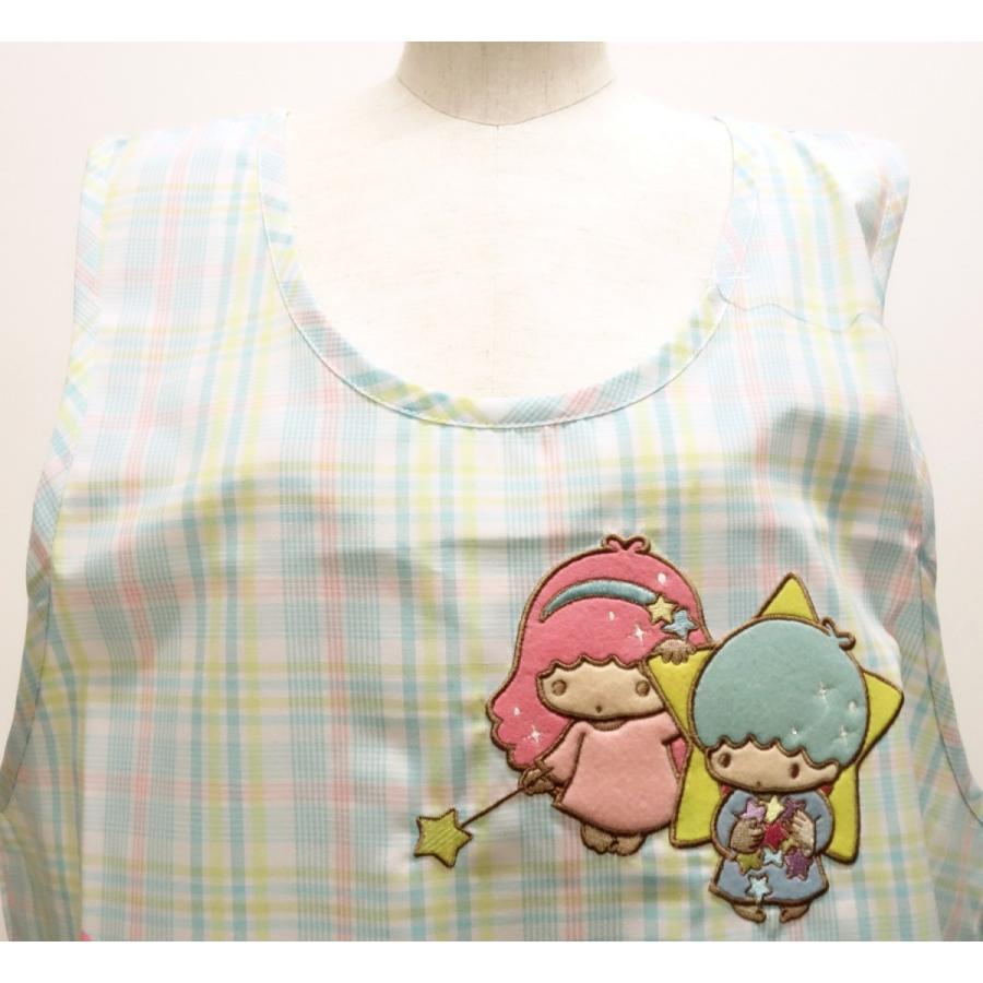 リトルツインスターズ 大きいサイズ 3L-4L キャラクターエプロン 保育
