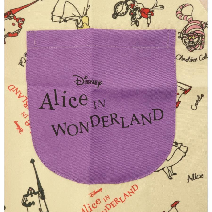 不思議の国のアリス エプロン 大きいサイズ LL-3L サイドボタン