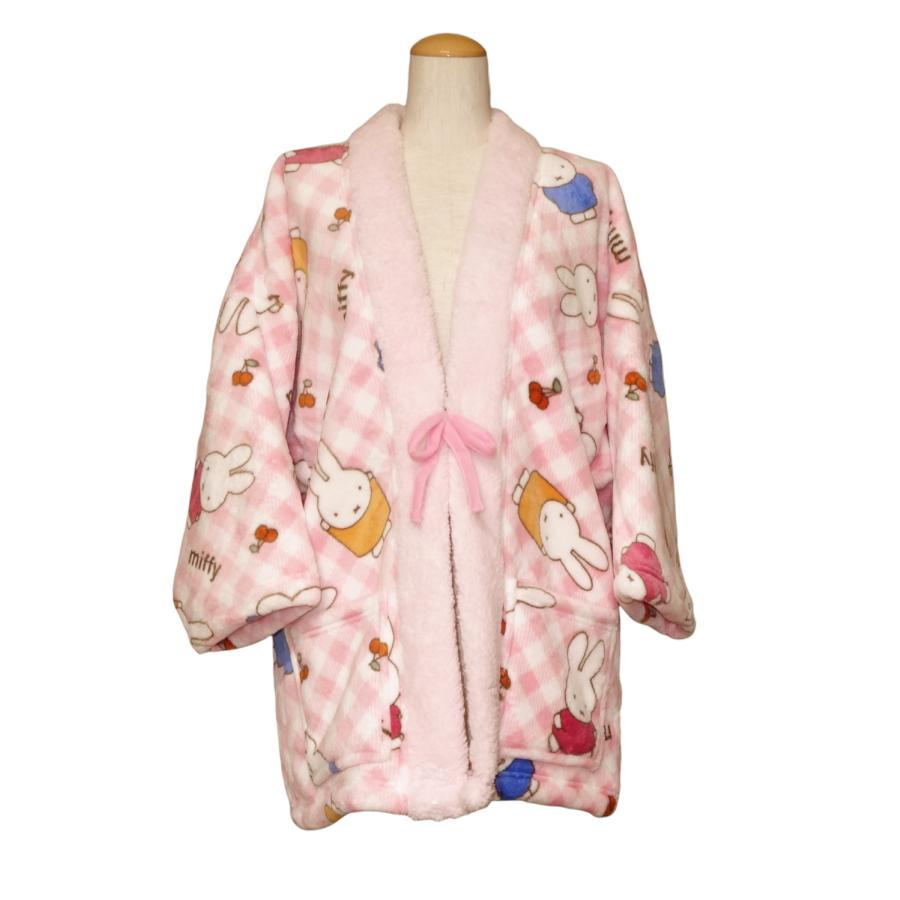 ミッフィー 裏ボアふわもこフランネルはんてん ルームウェア 防寒