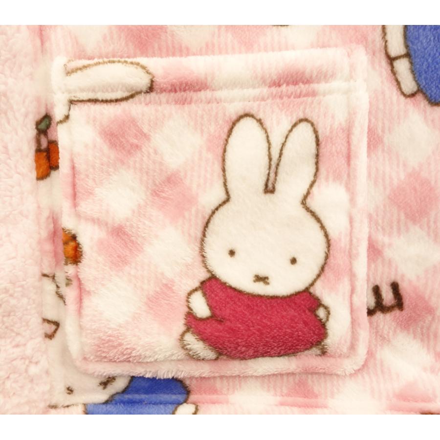 ミッフィー 裏ボアふわもこフランネルはんてん ルームウェア 防寒