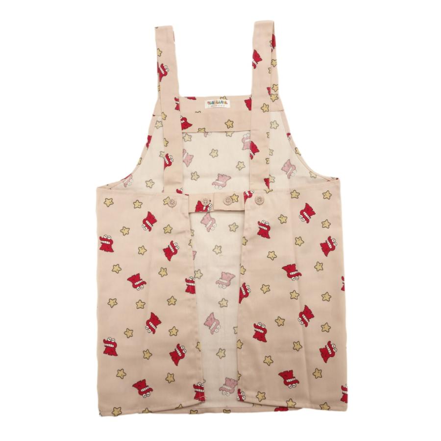 クレヨンしんちゃん H型 エプロン 保育士 キャラクター ピンク