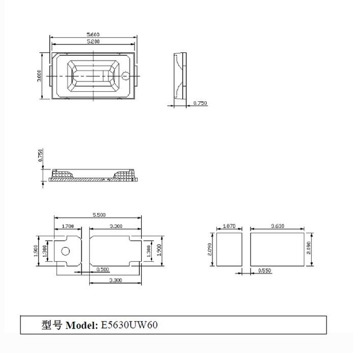 Kaito3501 4000個 1リール Led チップ 白色 3 0 3 3v E5630uw60 6500 7000k 3501 4000 Kaito Shop 通販 Yahoo ショッピング