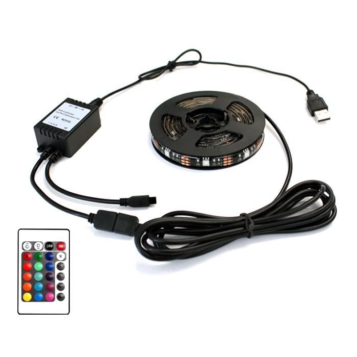 USB 防水 LEDテープライト RGB 多色発光 3チップ 1.5m×1本入り