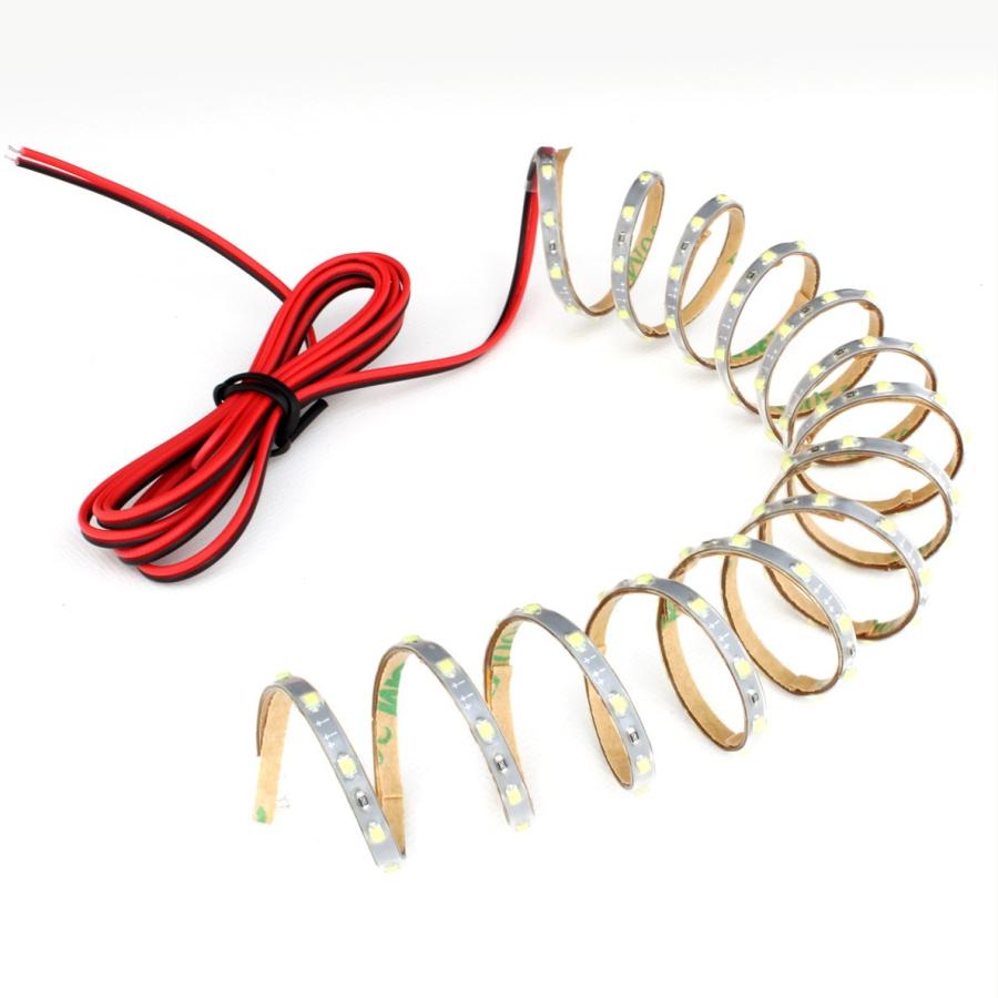 LEDテープライト 防水 12V 200cm 超極細 高密度 3mm幅 1チップ 灰色