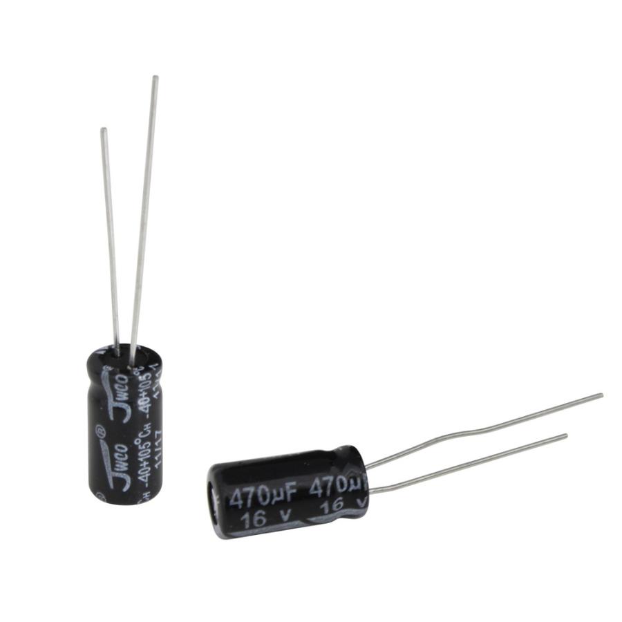 S108 電解コンデンサー 16v 470uf 6x12 8 Jwco 50個 S108 50 Kaito Shop 通販 Yahoo ショッピング