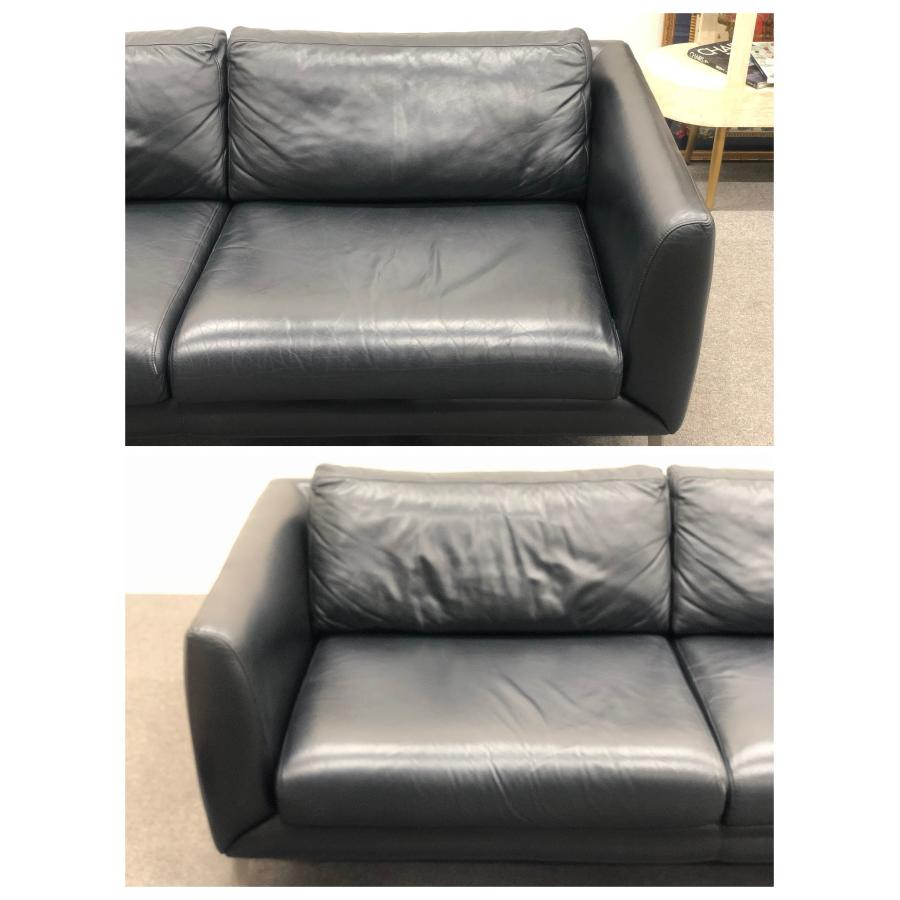 □BoConcept/ボーコンセプト□Fargo sofa/ファーゴ 3Pソファ レザー 黒 