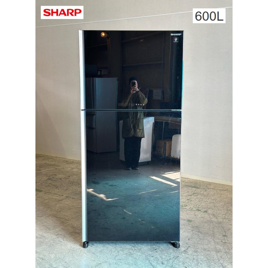 □SHARP/シャープ□600L 大型2ドア冷蔵庫 SJ-60H-B 2023年製☆埼玉発送