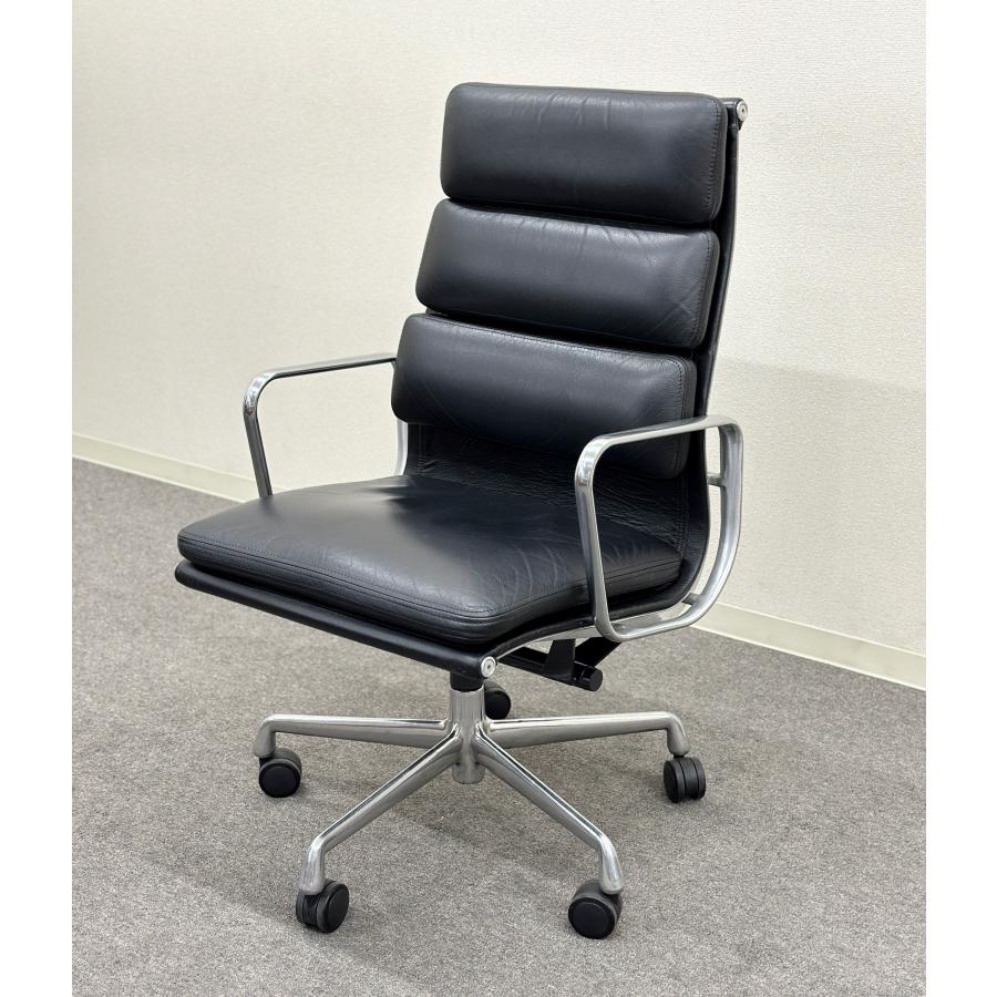 ハーマンミラー　イームズ　ソフトパッド　エグゼィティブチェア　ハイバック　黒 □Herman Miller□Eames Soft Pad/イームズ ソフトパッド エグゼィ