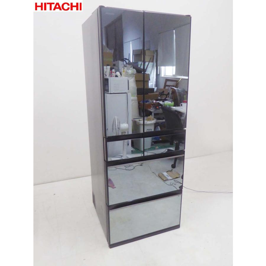 □HITACHI 日立□2019年製 クリスタルミラー R-KX57K まるごとチルド 