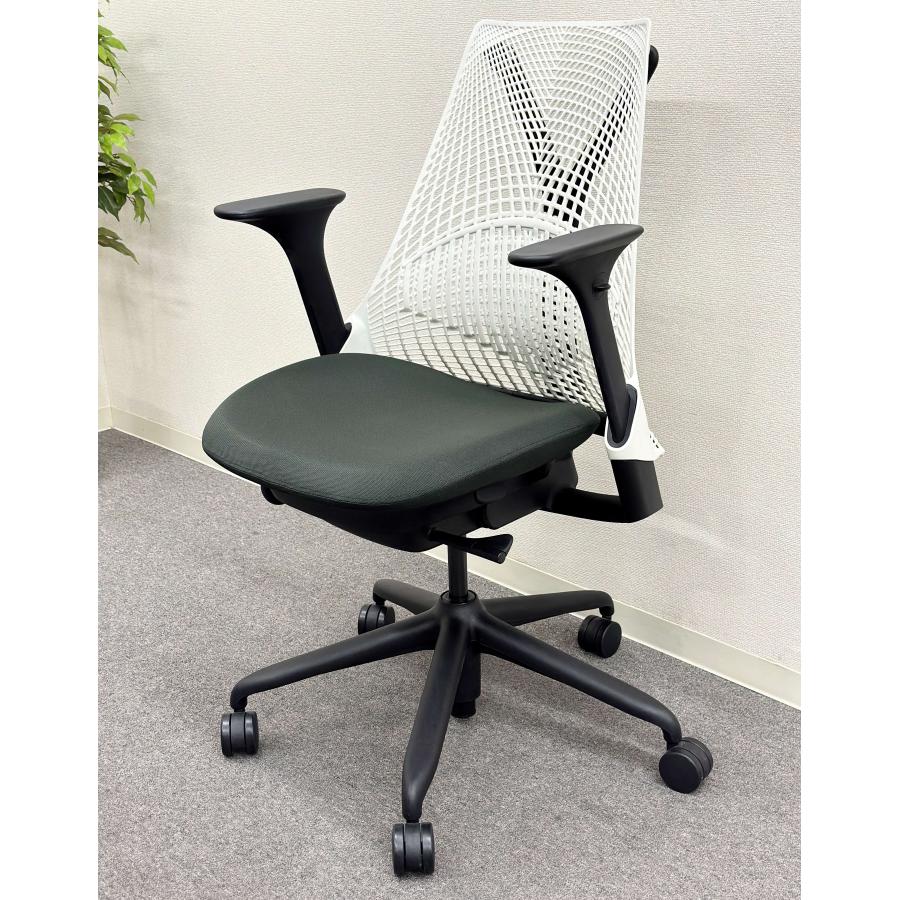 □Herman Miller / ハーマンミラー□セイルチェア 白黒 アームレバー 