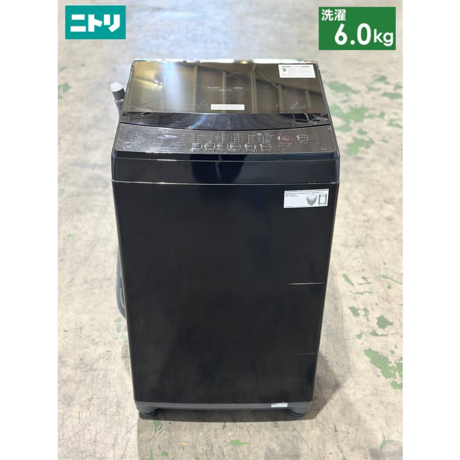 □NITORI/ニトリ□全自動洗濯機 6.0kg NTR60 BKN 黒 2022年製☆埼玉