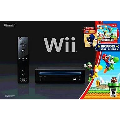 送料無料】【中古】Wii本体 (クロ) (「Wiiリモコンジャケット」同梱