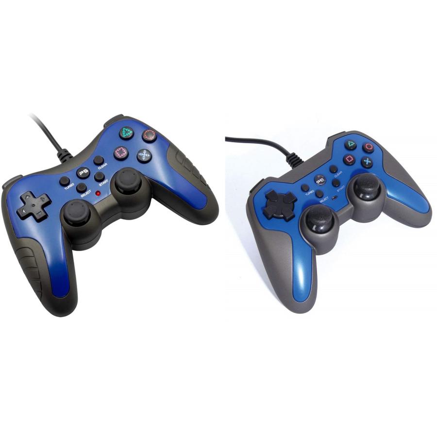 送料無料 中古 Ps3 プレイステーション ３ 10周年記念イベントが 新旧デザイン混合 Psvitatv用ラバーコートコントローラーターボ2 ブルー ブラック