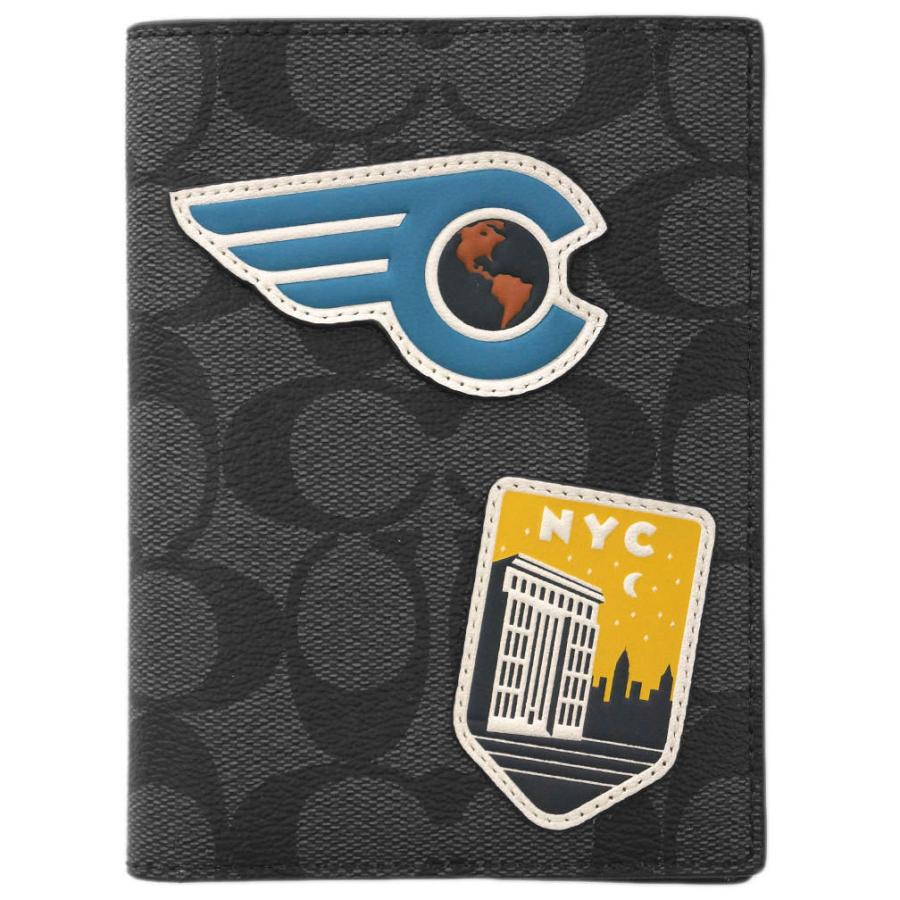 安いそれに目立つ コーチ パスポートケース 12 Qba5f Coach パスポートケース シグネチャー キャンバス ウィズ トラベル パッチ チャコール マルチ アウトレット 保存版 Artrwanda Rw