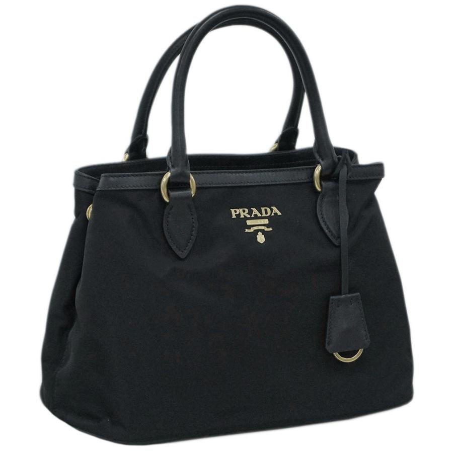 正規店仕入れの プラダ バッグ 1ba173 Prada 2way トートバッグ ストラップ付き Tessuto Soft Calf Nero ネロ ナイロン カーフ ブラック アウトレット 春夏新色 Assinatura Ionline Pt