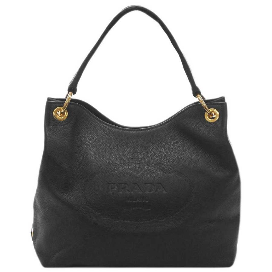 PRADA プラダ VITELLO PHENIX ロゴ型押しワンショルダーバッグ
