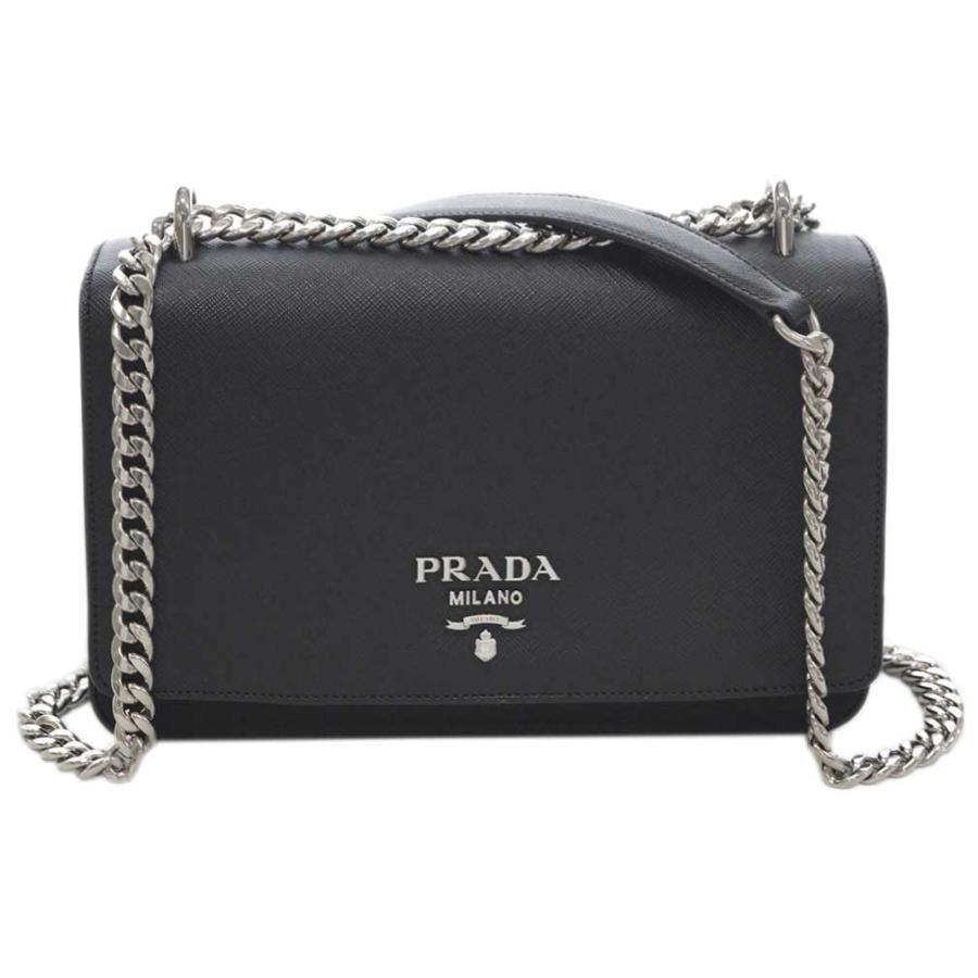 プラダ バッグ 1bd009 Prada ショルダー チェーンストラップ Tessuto Saffiano Nero ネロ ナイロン カーフブラック アウトレット Www Ktoridesfoundation Org