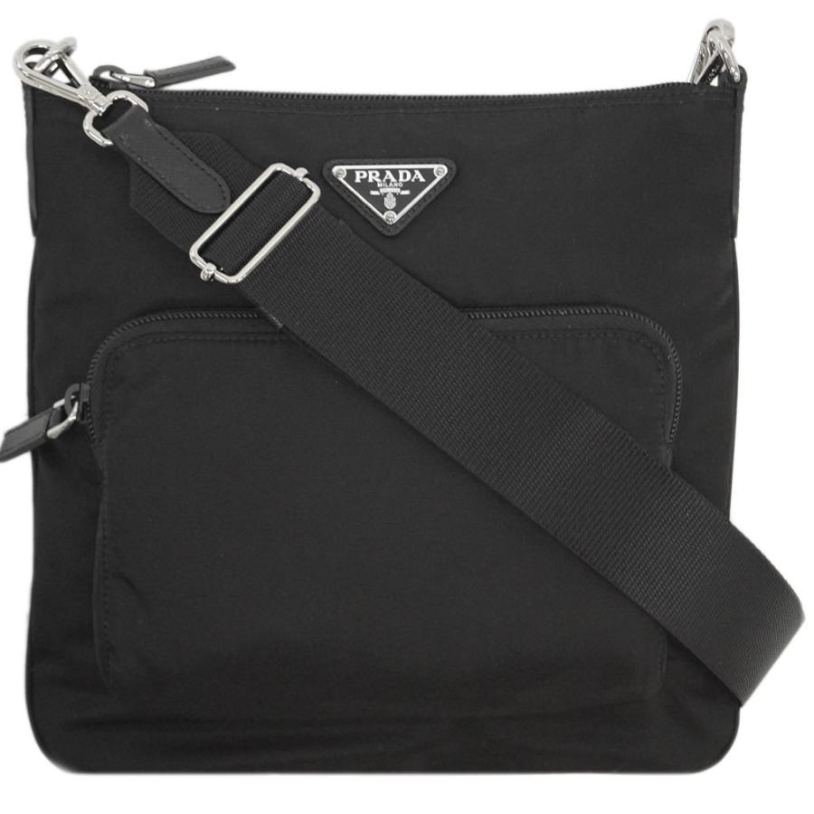 割引セット Prada ナイロン ミニショルダーバッグ ブラック 黒 横長 斜 ...