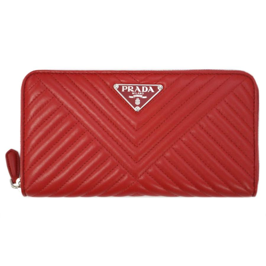 プラダ 財布 1ML506 PRADA ラウンドファスナー長財布 キルティング