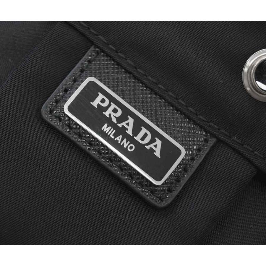 プラダ ポーチ 1NA369 PRADA コスメポーチ 巾着 三角プレート付き