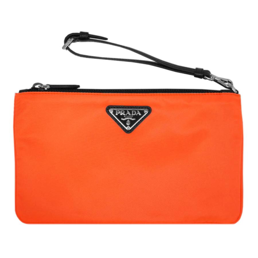 プラダ ポーチ 1NH545 PRADA クラッチ マチなし ストラップ付き