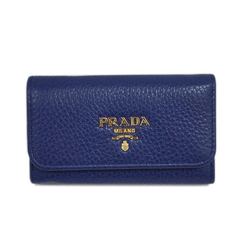 プラダ キーケース 1pg222 Prada 6連キーケース ヴィテッロ グレイン Glロゴ Inchiostro インキオストロ カーフインクブルー アウトレット Fakfakkab Go Id
