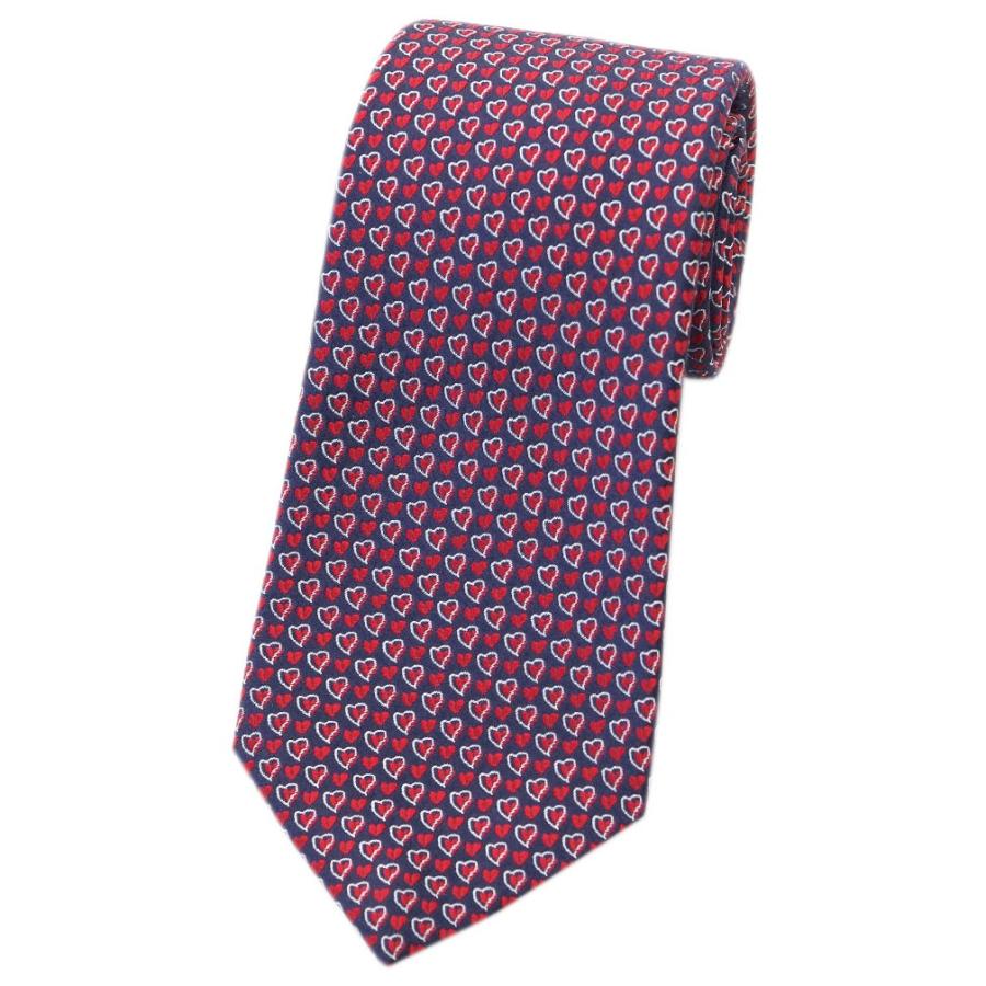 ブルガリ ネクタイ 242560 BVLGARI メンズ ジャガード ハートデザイン