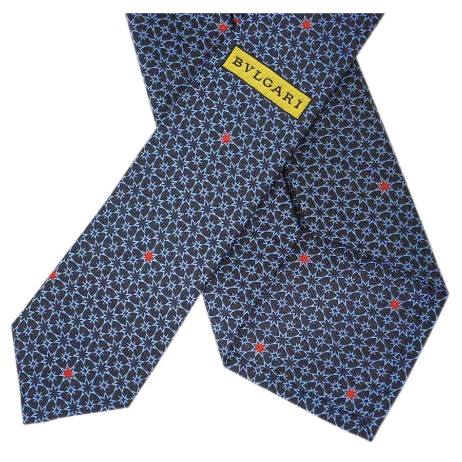 ブルガリ ネクタイ 243700 BVLGARI メンズ ジャカード デザイン MARINO