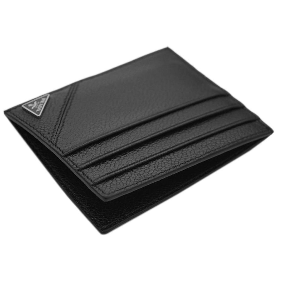 プラダ カードケース 2MC223 三角プレート NERO ネロ 贈物 カーフ