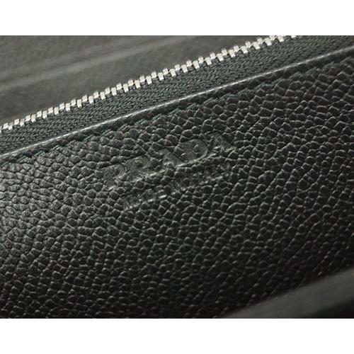 プラダ 財布 2ML317 PRADA メンズ ラウンドファスナー長財布 小銭入れ