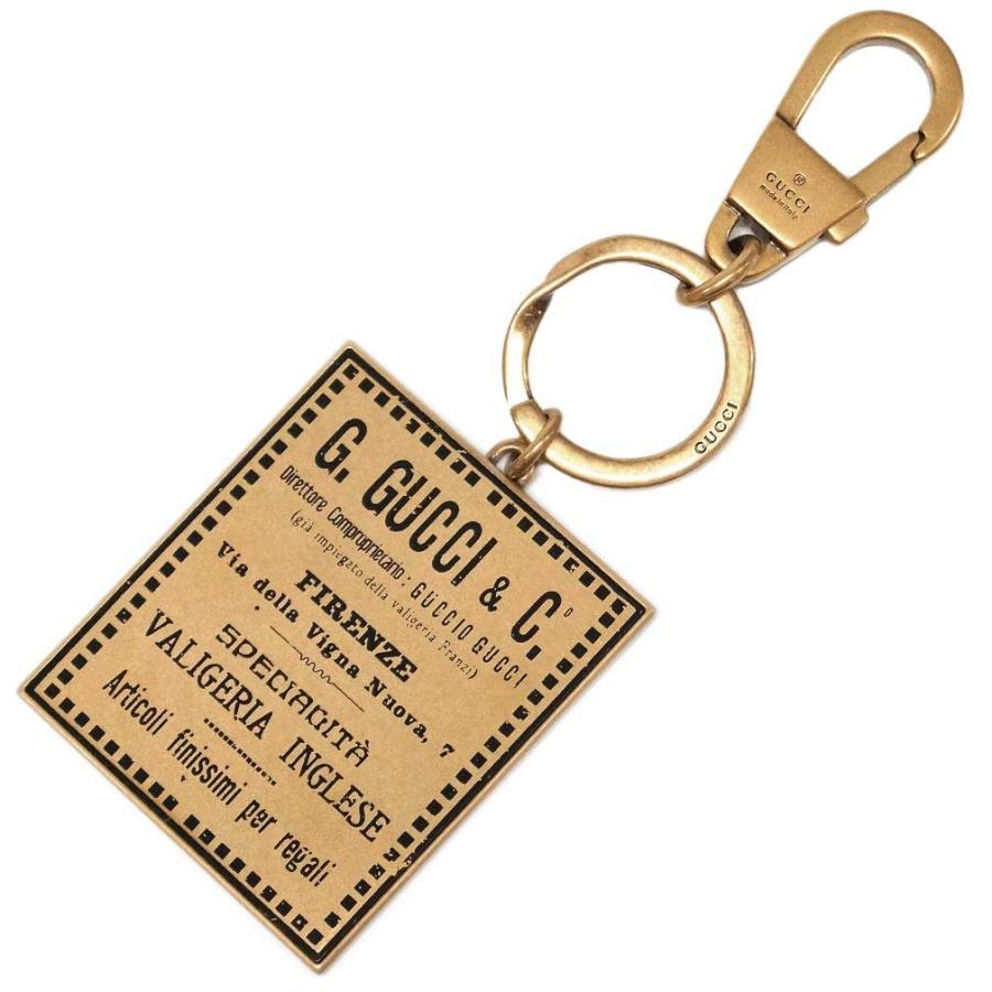 グッチ キーリング 495420-8233 GUCCI キーホルダー ビンテージラベル