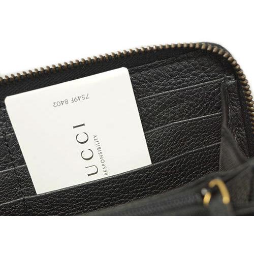 グッチ 財布 496317-8163 GUCCI メンズ ラウンドファスナー長財布 ロゴ