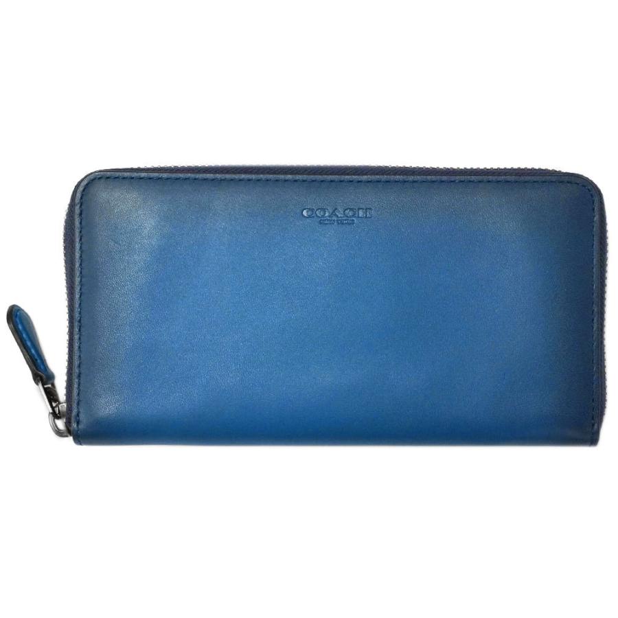 コーチ 財布 Dkden Coach メンズ ラウンドファスナー長財布 アコーディオン ジップ ウォレット バーニッシュド グラブタン レザー デニム アウトレット Dkden 買付道 Jjブランド専科 通販 Yahoo ショッピング