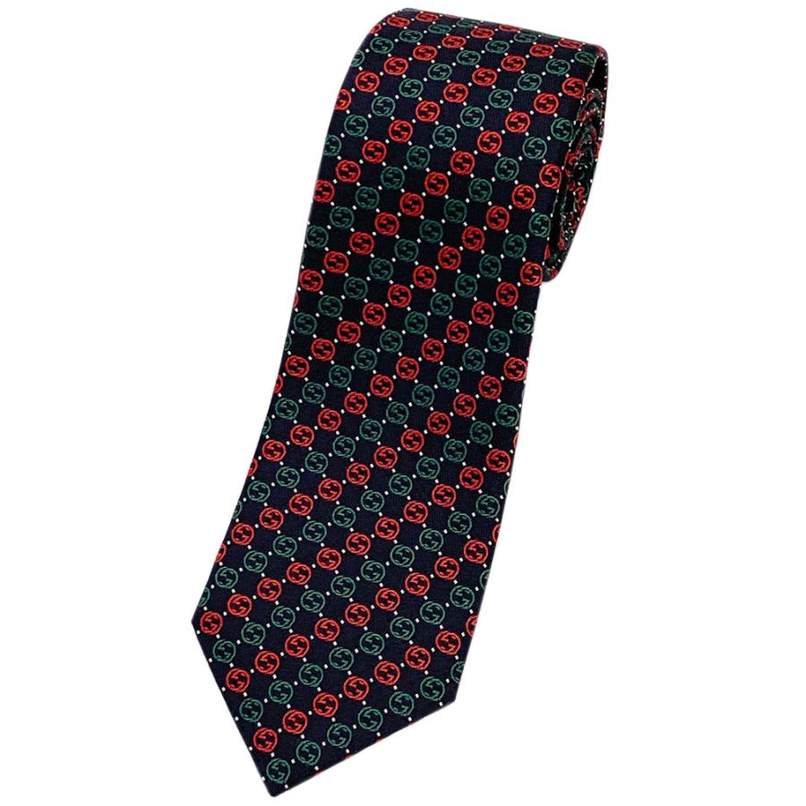 グッチ ネクタイ GUCCI メンズ ジャガード インターロッキングG  