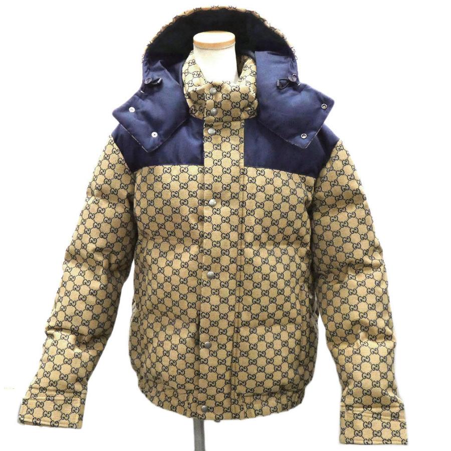 グッチ ジャケット GUCCI GGキャンバス ダウンジャケット コットン 