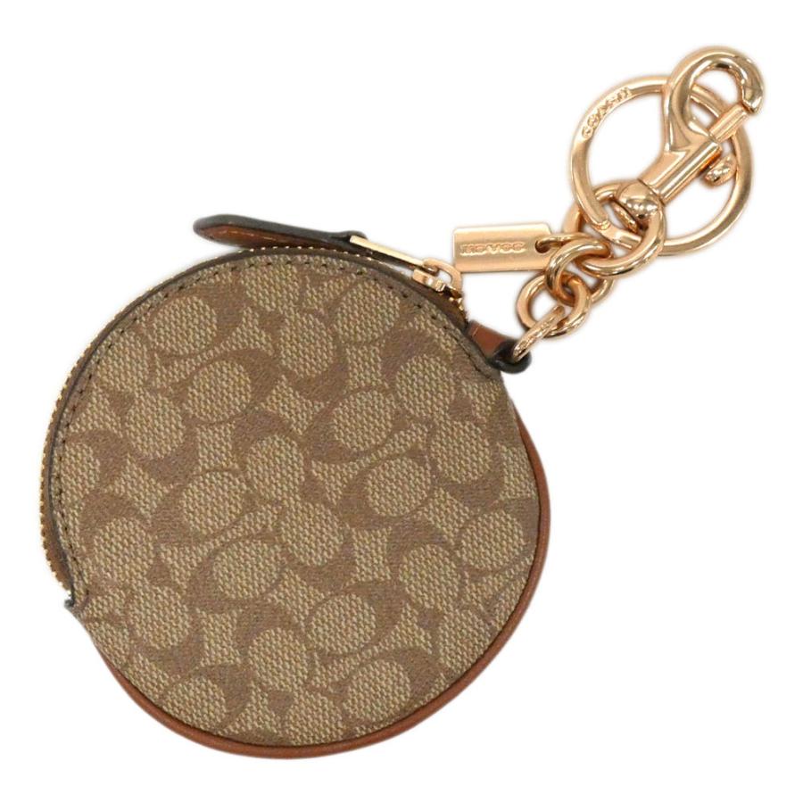 COACH] キーホルダー サーキュラー コインポーチ 89987（カーキ） 