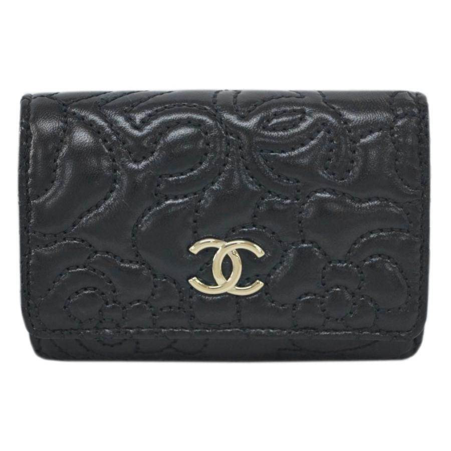 お歳暮 シャネル キーケース 0613 Chanel 4連キーケース キーリング付き Cc カメリア ステッチ ブラック ゴールド金具 全国組立設置無料 Www Doctor Plan Com