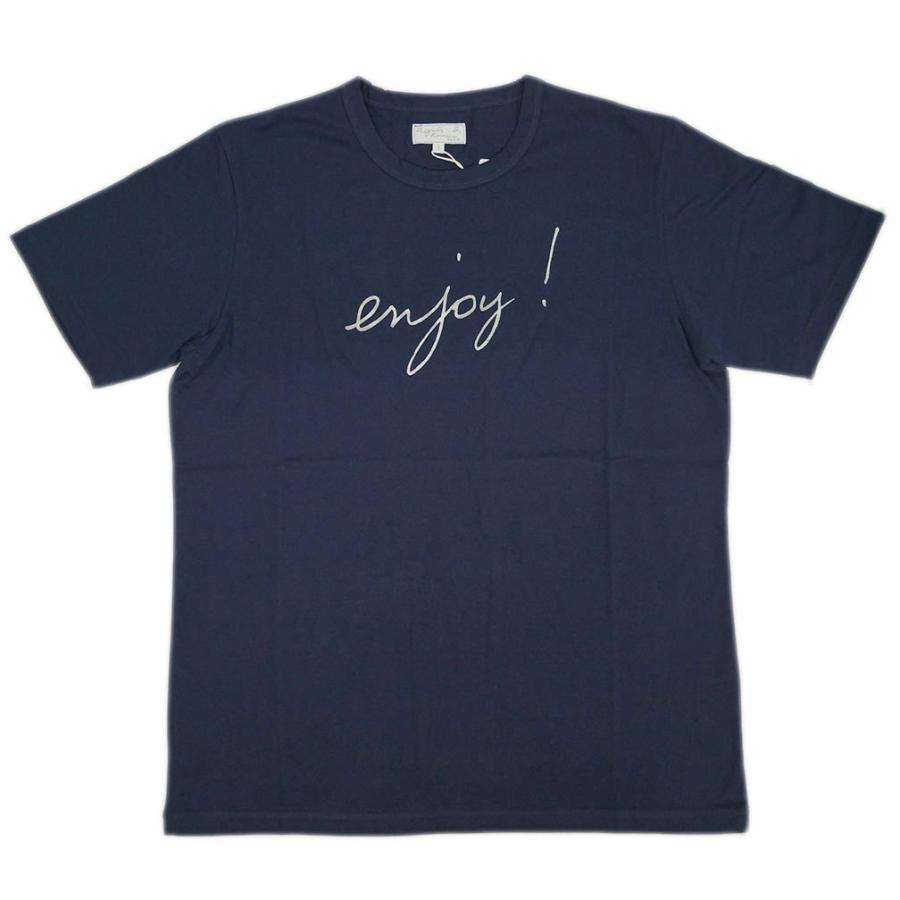 アニエスベー オム Tシャツ Scx2 Agnes B Homme メンズ 半袖 丸首 Ts メッセージ ブルーxシルバー サイズ2 Ans T 買付道 Jjブランド専科 通販 Yahoo ショッピング