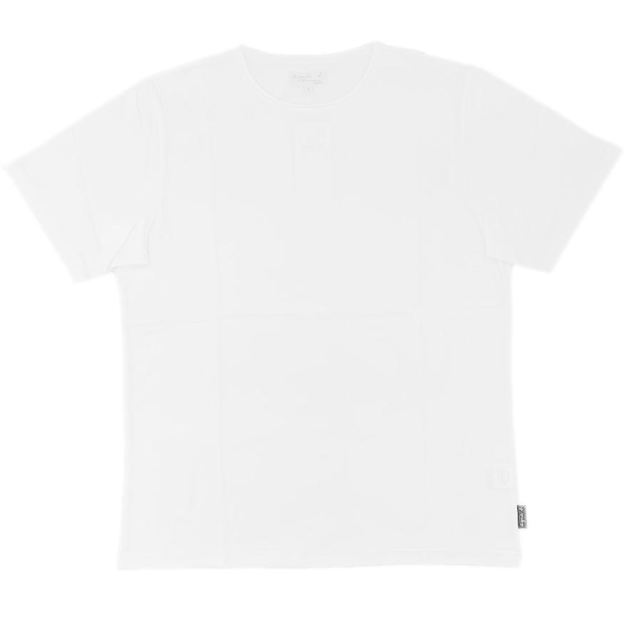 アニエスベー オム Tシャツ J000 agnes b. HOMME メンズ 半袖 丸首 無地 TS コットンTシャツ ホワイト XLサイズ