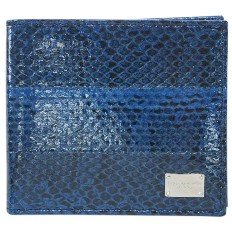 ドルチェ＆ガッバーナ 財布 BP1321 DOLCE&GABBANA メンズ 二つ折り 札入れ SVロゴプレート アイヤーズ ブルー アウトレット