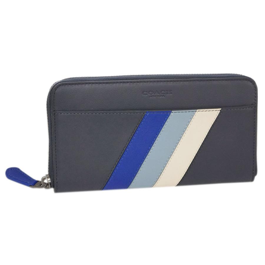 コーチ 財布 C27 Qbs4v Coach メンズ ラウンドファスナー長財布 アコーディオンウォレット ウィズ ダイアゴナルストライプ ミッドナイト スポーツブルーマルチ C27 Qbs4v 買付道 Jjブランド専科 通販 Yahoo ショッピング