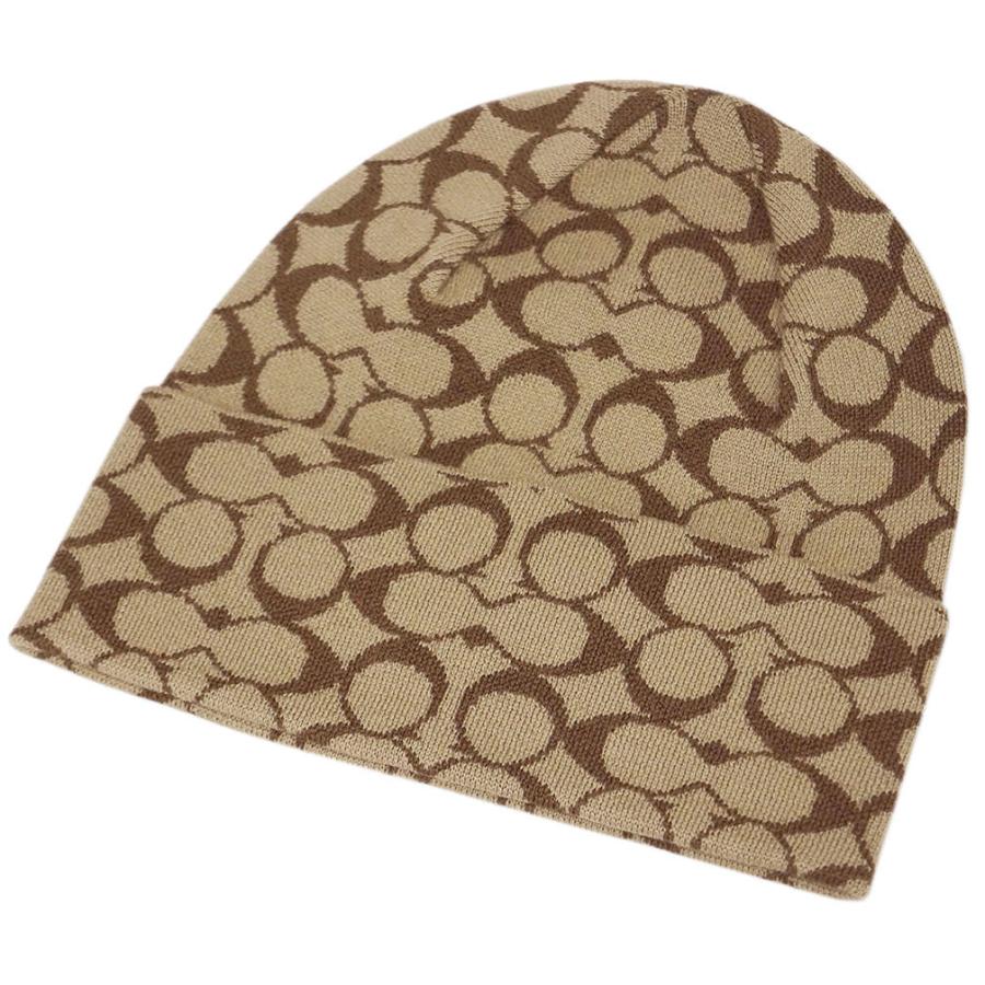 新品　COACH シグネチャー柄　ニットキャップ 新品 COACH シグネチャー柄 ニットキャップ 公式】コーチ