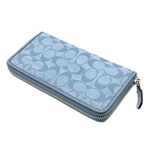 コーチ 財布 CH095-SV/LB COACH メンズ 長財布 アコーディオン