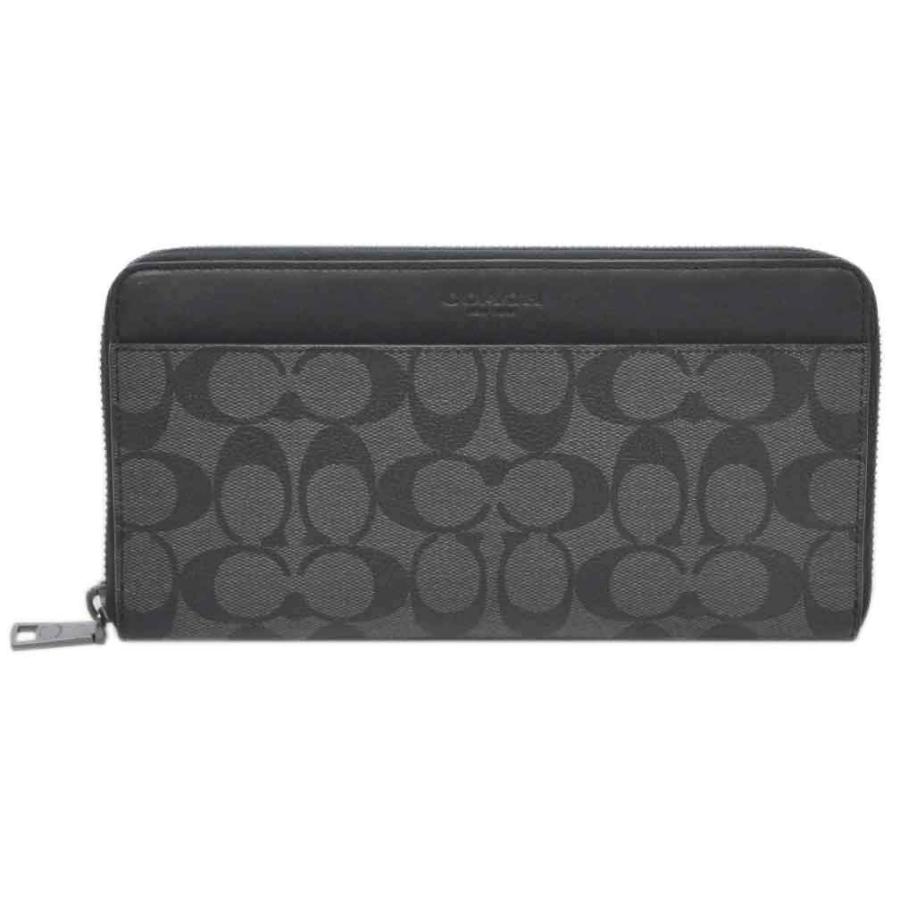 コーチ 財布 F Qbmi5 Coach メンズ 長財布 トラベル ウォレット シグネチャー キャンバス チャコール ブラック アウトレット F Qbmi5 買付道 Jjブランド専科 通販 Yahoo ショッピング