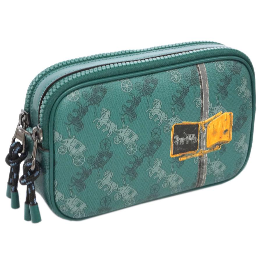 コーチ バッグ F84639-QBPI8 COACH ショルダーバッグ クロスボディ ポーチ ウィズ ホース アンド キャリッジ プリント ヴィリディアン セージ マルチ|kaitsukedoh|07