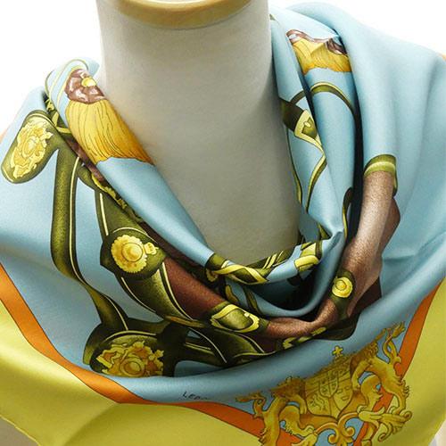 エルメス スカーフ HERMES ソルド カレ 90 シルク HARNAIS DE COUR 